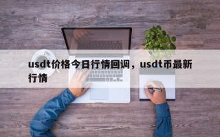 usdt价格今日行情回调，usdt币最新行情