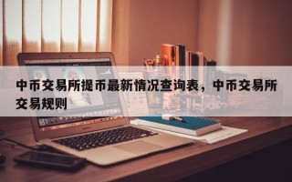 中币交易所提币最新情况查询表，中币交易所交易规则