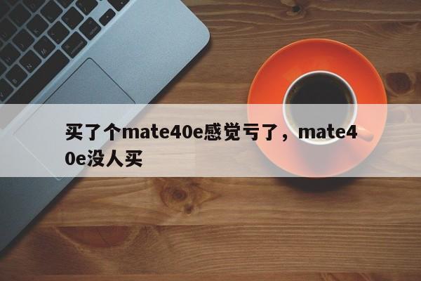 买了个mate40e感觉亏了，mate40e没人买-第1张图片-易算准